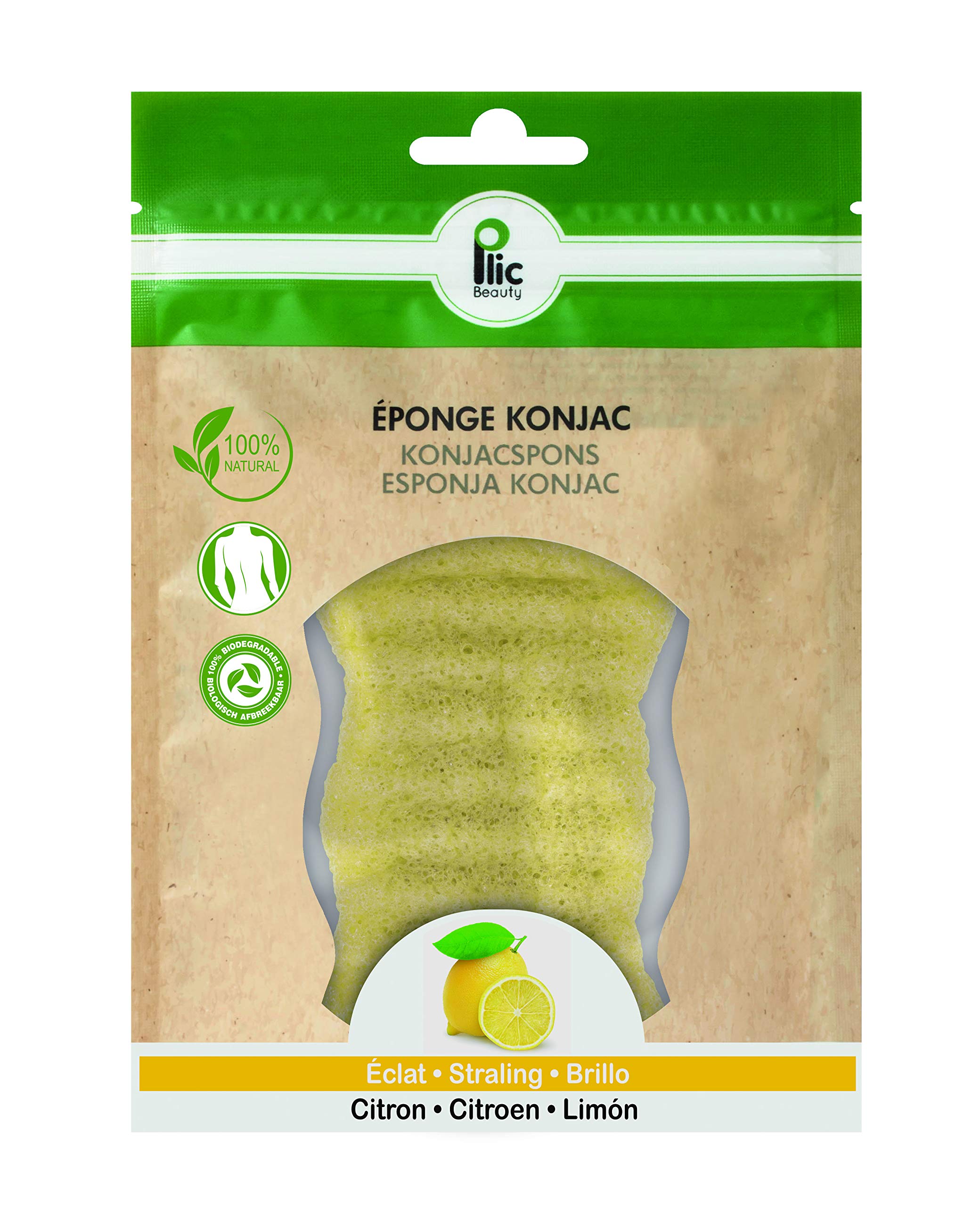 Konjac PLIC Lemon Body Sponge
