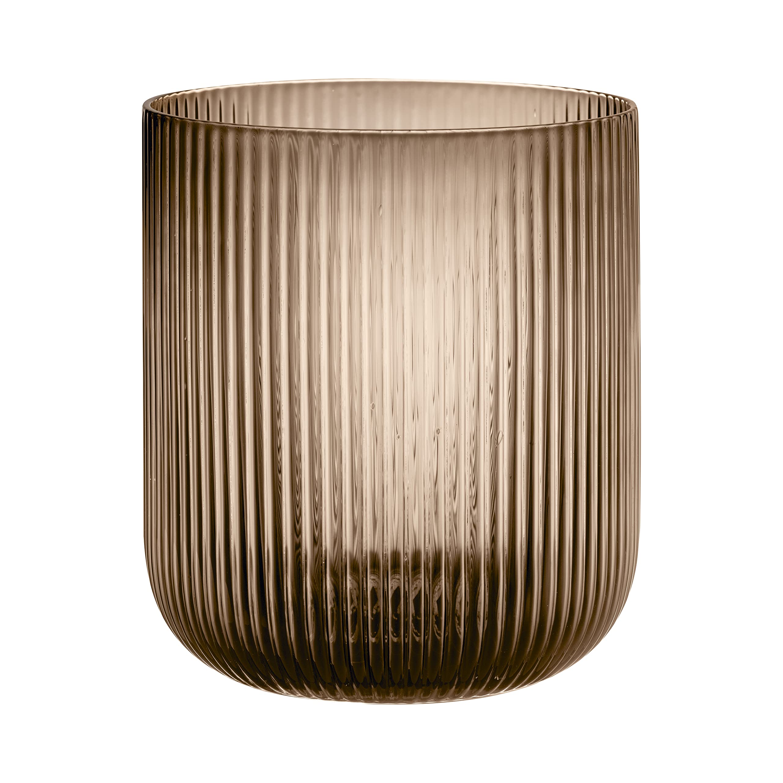 blomus -VEN 66253 Lantern Size L, Warm Brown Tone, Elegant Eye-Catcher as a Lantern or Vase, Colour Coffee