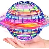 Flying Orb Ball (Blue, Upgraded) with Dazzling Lights, Magic Hover Spinner, Cool Boomerang Drone, Floating Cosmic Globe, Kids
