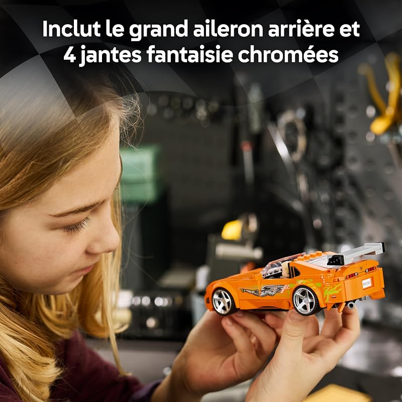 Speed Champions La Toyota Supra MK4 de Fast and Furious - Jouet Voiture - Maquette avec Minifigurine de Brian O'Conner - Cadeau STEM pour Garçon dès 10 Ans ou Ado Fan du Film 77260 — photo 4 sur 8