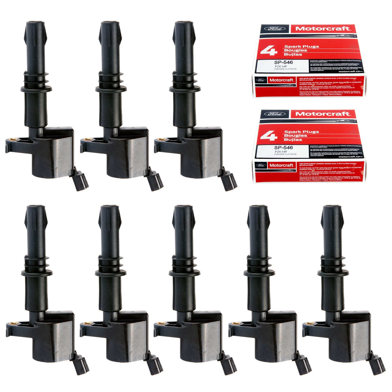 ENA Set of 8 Spark Plugs and 8 Ignition Coils for 20052008 Ford F150 F