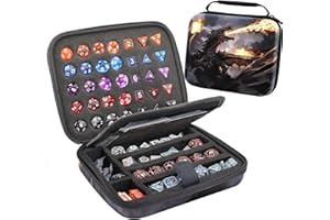SABERMASTER Dice Storage Case Dice Bag Dice throne dnd dice tray dice holder dnd dice storage dice case Multifunctional storage Organizer Role Playing Game for Rpg Table Game (C)
