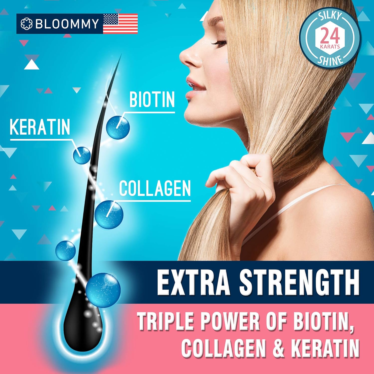 Biotin Collagen Keratin Treatment - Made in USA - Natural Keratin Treatment for Dry & Damaged Hair - Hair Mask with Collagen Hair Vitamin Complex for Best Hair Repair & Nourishment - 8 oz: Beauty