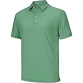 Willit Men's Golf Polo Shirts Short Sleeve Striped Performance Moisture Wicking