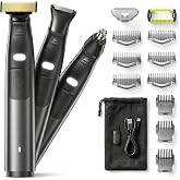 PIXRAZZ Electric Razor for Men, Shaver Beard Trimmer, Nose Head, Black Gold