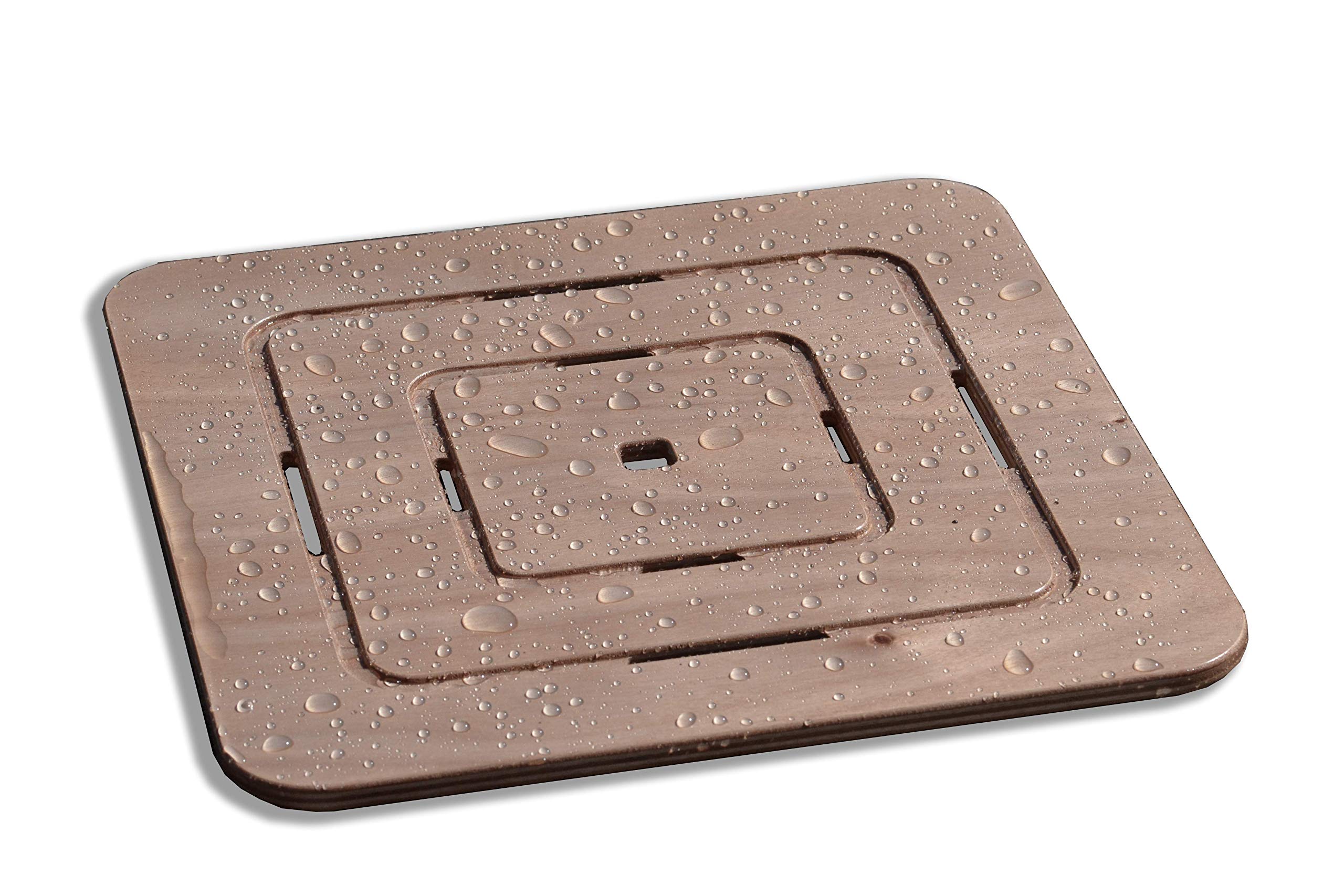 Castelmerlino 18 Okumè Marine Plywood Shower Board 50 x 50 cm for Plates 70 x 70 cm