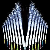 Zloveleexr 25 Pcs White Fiber Optic Wands,3 Models Wedding Sparklers,Glow Sticks Light up Sticks Led Light Wands Fit Wedding Bridal Shower Birthday Valentine's Day