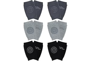 DEEZOMO 6 Pack Baby Crawling Anti-Slip Knee Pads, Toddler Walker Knee Pads for Boys and Girls Breathable Save Knee Protectors