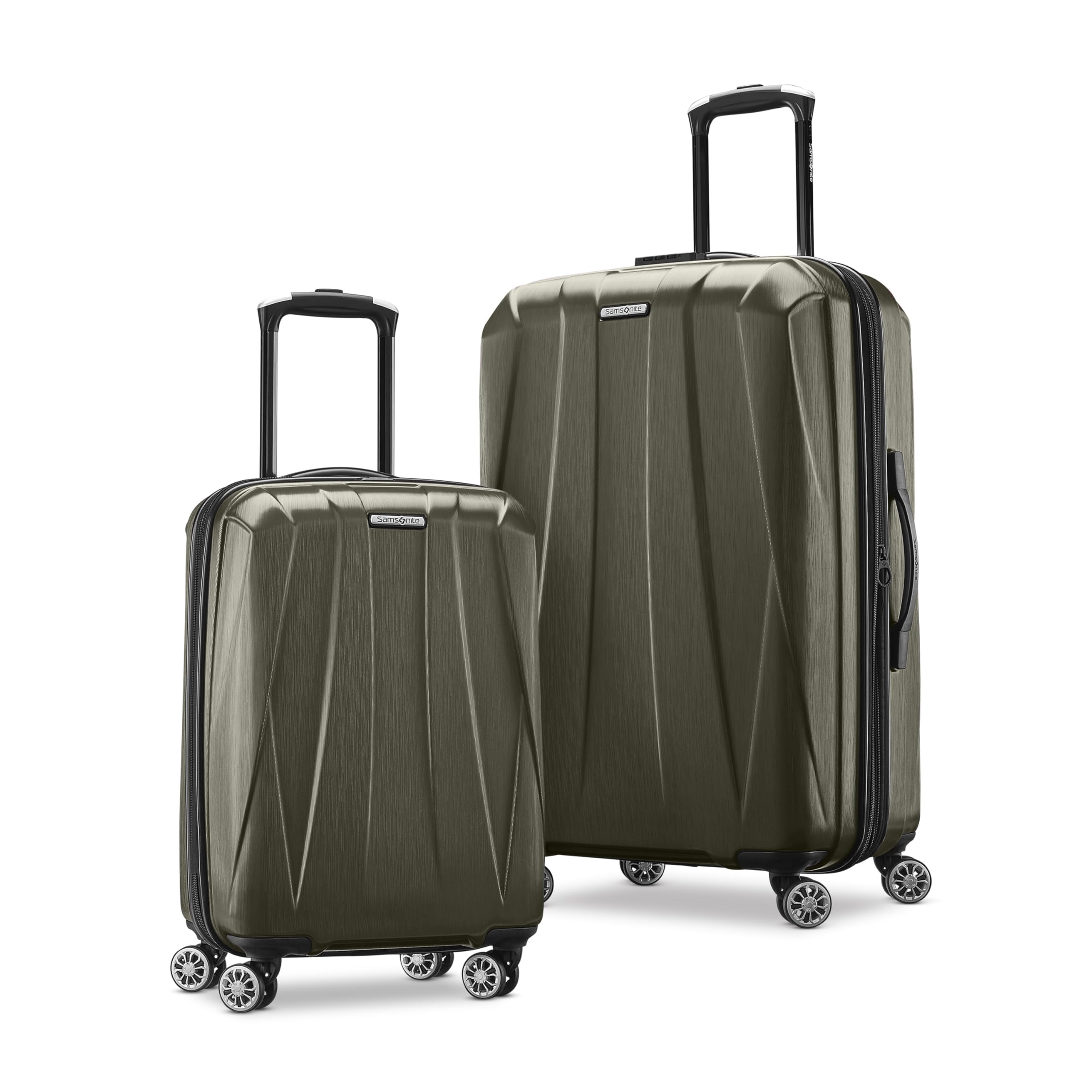 Samsonite Centric 2 Hardside Expandable Luggage with Spinner Wheels, Olive, 2-Piece Set (20/24)