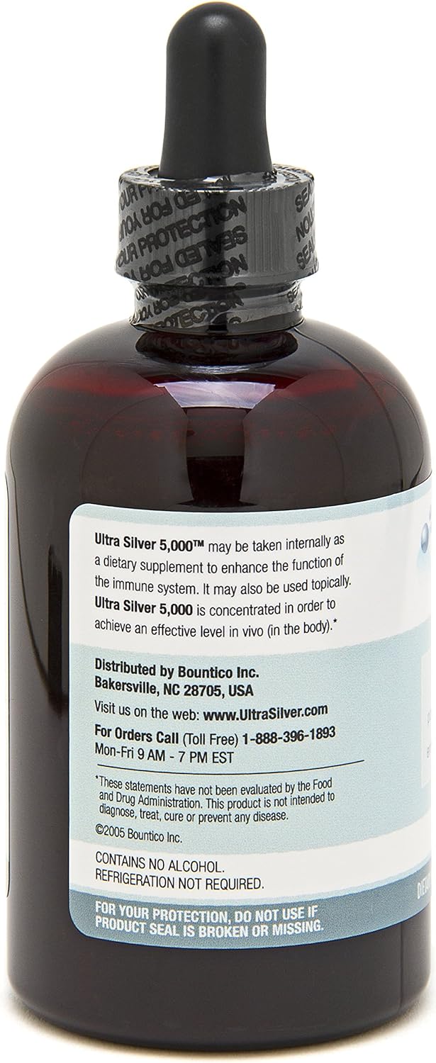 Ultra Silver® Colloidal Silver | 5,000 PPM, 4 Oz (118mL) | Mineral Supplement | True Colloidal Silver - with Dropper: Health & Personal Care