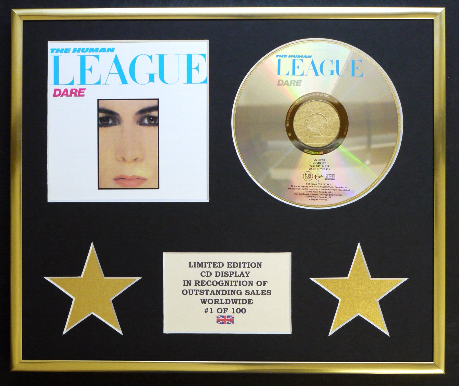 THE HUMAN LEAGUE/CD DISPLAY/LIMITED EDITION/COA/DARE