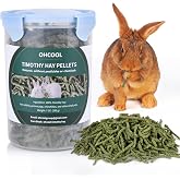 Ohcool Timothy Hay Pellets, 7oz Small Pet Feed | 100% premium nutrition timothy pellets, ideal for tortoises and rabbits