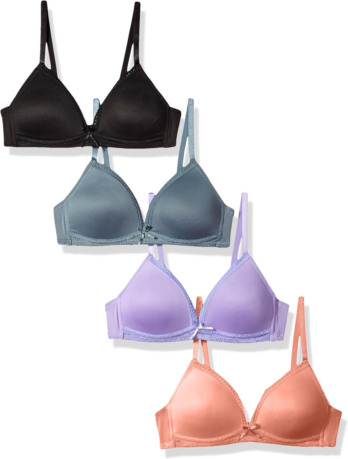 Candie's Big Girl's 4 Pack Bras with Micro Cups and Lace