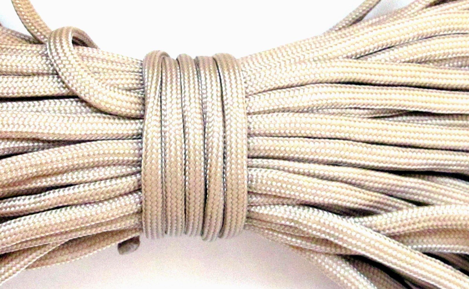 FamilyFirst Tradings 550 Paracord 7 Inner Strands Durable Rope- Choose 15ft, 50ft or 100ft- Camping Hiking Survival Bushcraft Bracelet