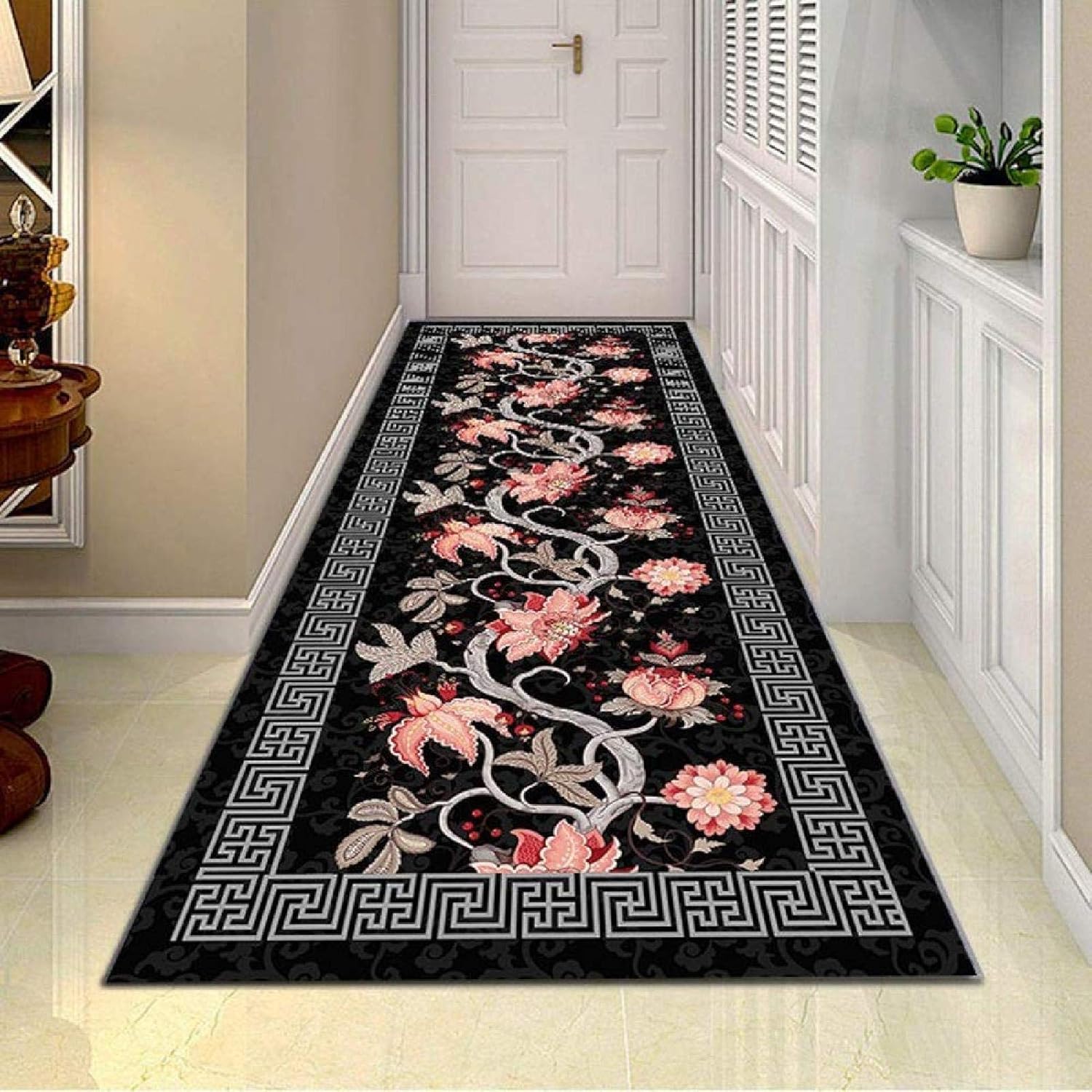 KEOA Retro Larga Alfombra de Pasillo Antideslizante Escalera Entrada