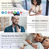 Popglory Smart Watch 1.85” AI Voice Calls 2 Straps 100+ Sports IP67 view 5