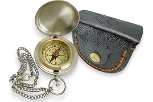 Backpacking Navigation Handmade Brass Personalize Compass for Best Man Get Well Hiking Camping Hunting Trekking Sailing Adven