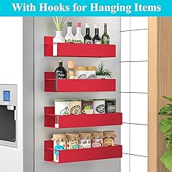 HuggieGems 4 Pack Magnetic Spice Storage Rack