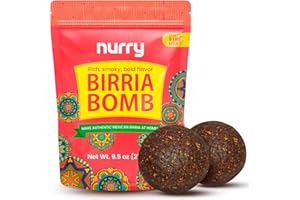 NURRY Birria Bomb Balls - Authentic Mexican Spice Birria Mix for a Rich, Smoky, Bold Flavor Experience - 2 Birria Bombs Per Pack - Cooks up to 9 lbs (4 kg) Meat - Just Add Water And Meat of Your Choice