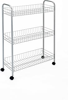 Metaltex 938001039 Slim Allzweckwagen 3-Etagen, Silber