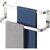 Alise Double Towel Bars for Bathroom,16'' Towel Holder Towel Racks for Bathroom Wall Mount,SUS304 Stainless Steel Double Towel Rail Towel Hanger for Walls,Brushed Nickel