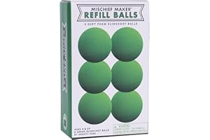 Mighty Fun! - Mischief Maker® Toy Slingshot Foam Balls Refill Pack - 6 Soft Foam Replacement Balls for Kids Slingshot - Ages 4+ (Green)