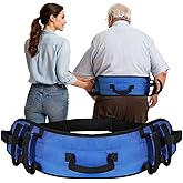 Rhino Valley Gait Belt Transfer Belt for Senior with 7 Handles, Lift Belt with Quick Release Buckle, 59" Anti-Slip Transfer B