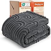 Bedsure GentleSoft Grey Throw Blanket for Couch - Super Soft & Cozy Summer Blankets for Women, Fluffy Fleece Throw for Girls, for Women Men, Ideal for Room, Home & Bedroom Decor, 50x60 Inches