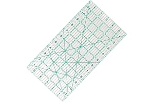 MANUFORE 6' x 12' Quilting Ruler, Acrylic, Injection Molded, Anti-Slip, Clear Printed Lines