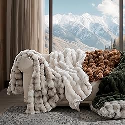 EverGrace Ultra Soft Luxury Fluffy Faux Rabbit Fur