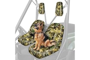 BORDAN UTV Waterproof Seat Cover for 2004-2021 Yamaha Rhino 700 660 450, Heavy Duty 1680D Full Protection Outdoor Camo Seat Cover for UTV(2 PCS)