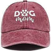 Dog Mom Gifts for Women, Dog Mom Hat, Mothers Day Christmas Birthday Gifts for Dog Lovers - Adjustable Caps