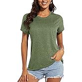 MAGCOMSEN Women's Short Sleeve Quick Dry T-Shirts Wicking Moisture Workout Athletic Running Shirts