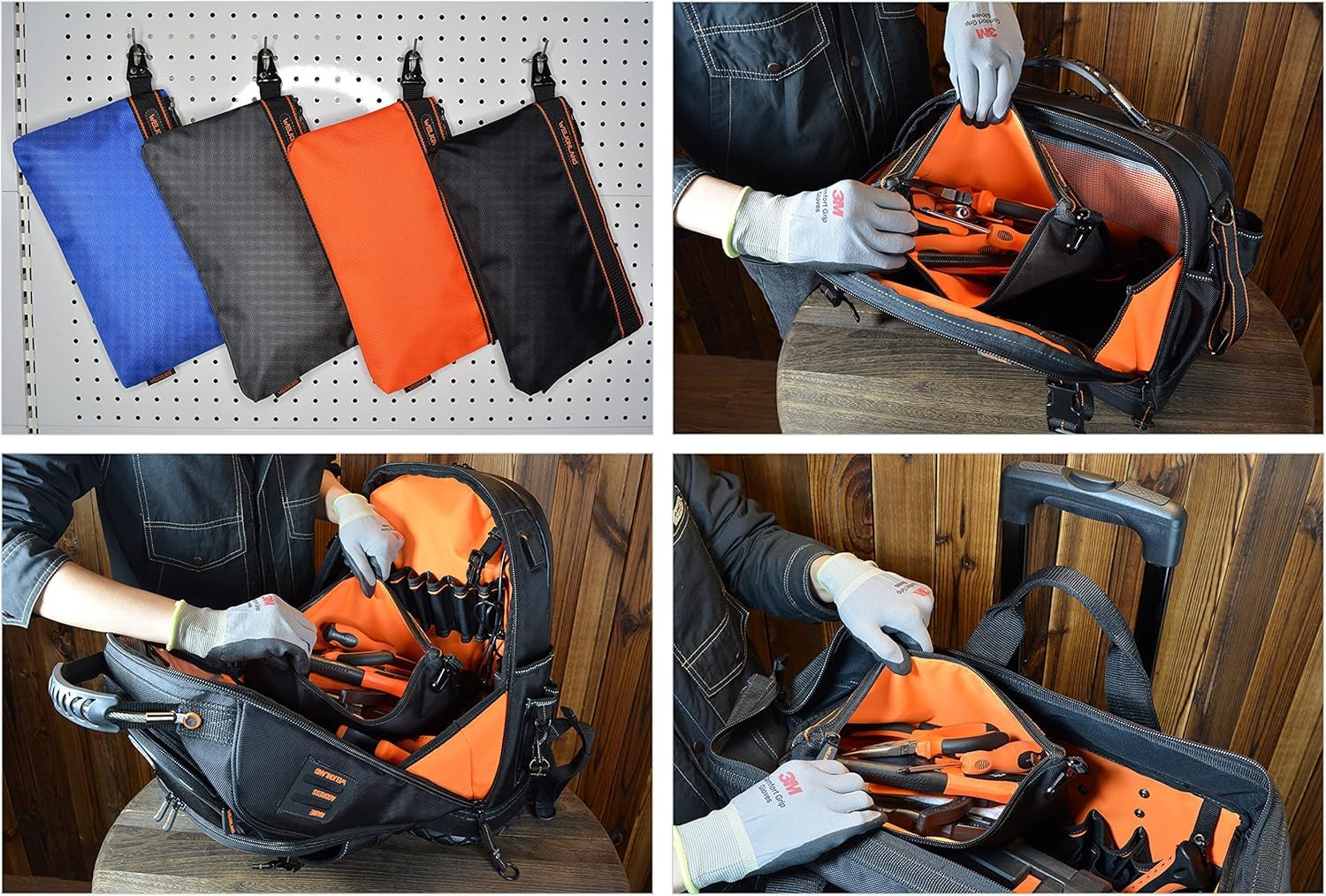 Kleine Werkzeugtasche, robuste Werkzeugtasche, ElektrikerWerkzeugtasche, Werkzeugtaschen mit Clip, ElektrikerWerkzeugtasche, Werkzeugtasche, kleine Werkzeugtasche, Werkzeugtasche mit 4