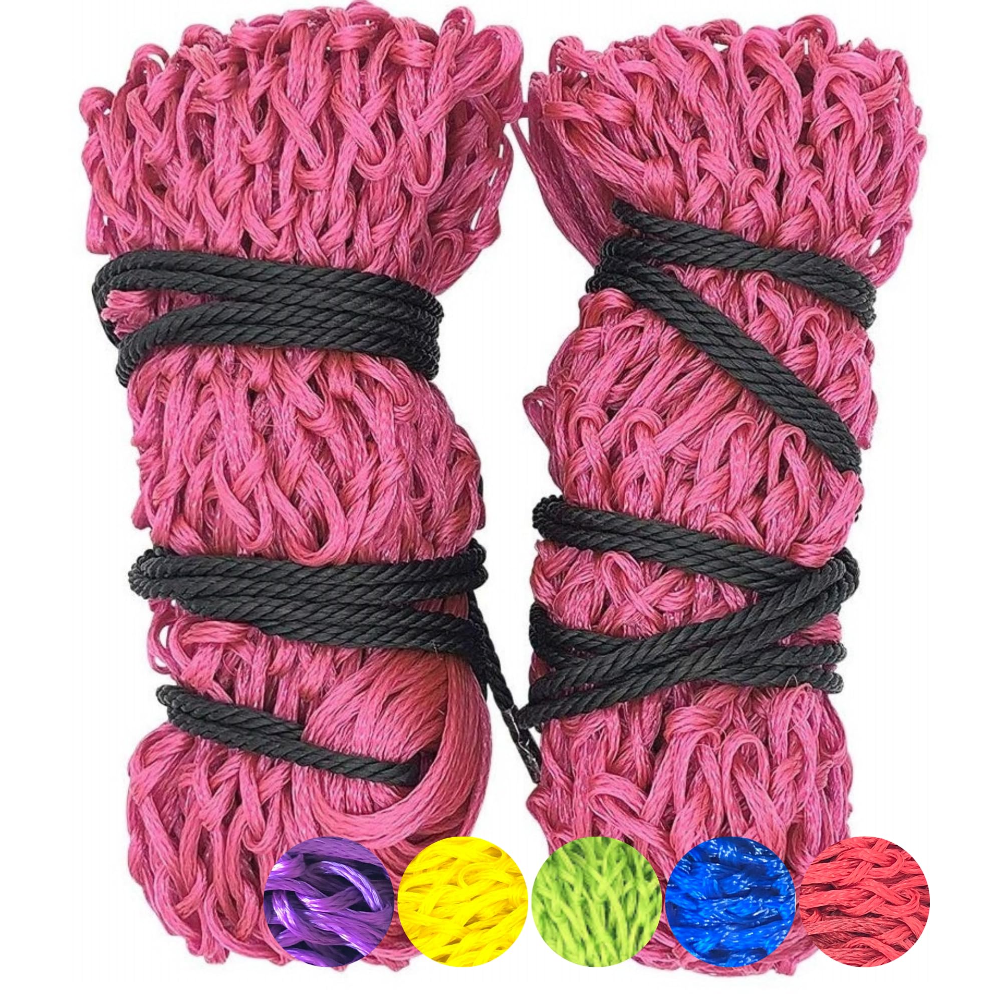 Hay Nets For Horses Small Holes - Multipack Hay Feeder For Greedy Horses 0.8 Inch Small Hole. Dasiy Equestrian Haynet Horse Accessories / Horse Equipment, Haylage Nets For Horses (40 Inch, Pink)
