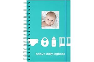 Pearhead Baby's Daily Log Book, Track and Monitor Your Newborn Baby's Schedule