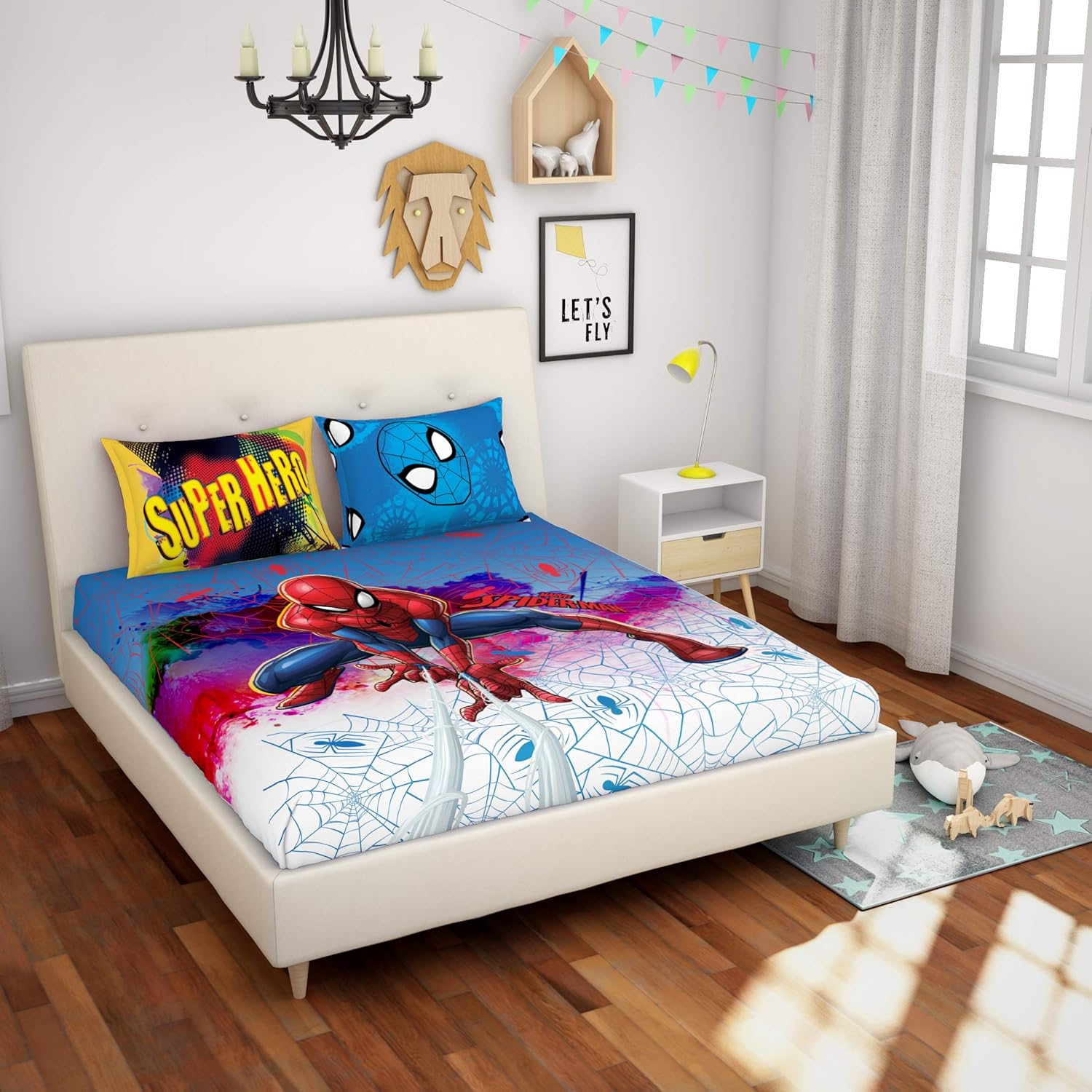 spiderman double bed sheets
