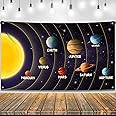 KatchOn Large Solar System Backdrop - 72x44 Inch | Outer Space Decorations for Classroom | Solar System Poster for Outer Space Party Decorations