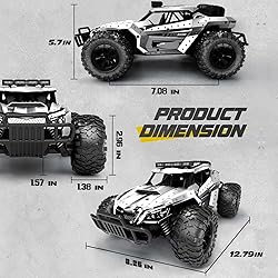 Tecnock RC Car 1/16 Scale Remote Control Car for
