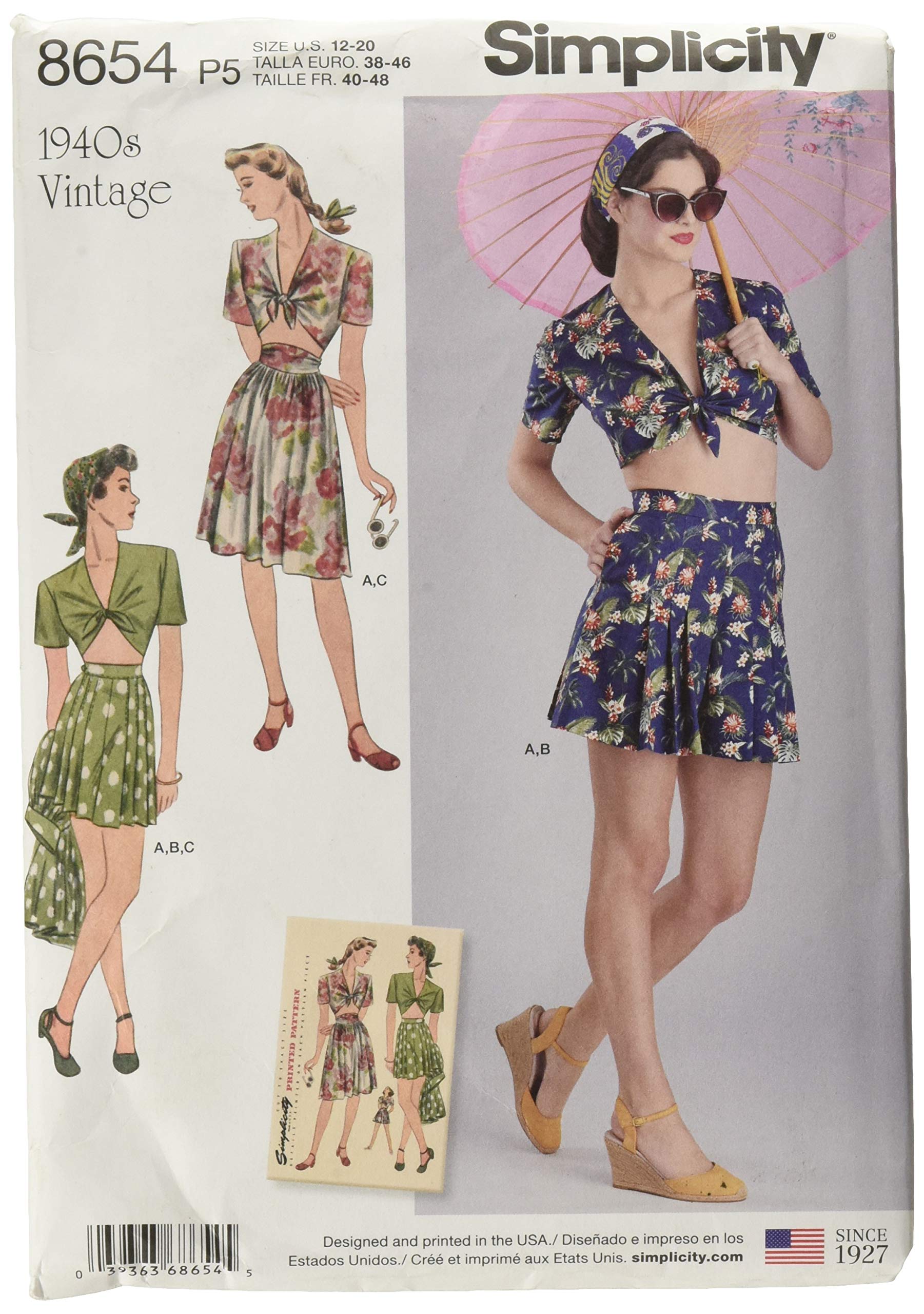 Simplicity Sewing Pattern, Paper, White, Various Sizes