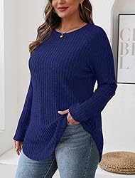 Saloogoe Long Sleeve Shirts for Women Casual Lounge