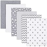 Burp Cloths 6 Pack Large 100% Cotton Washcloths Double Layered Burping Cloths Extra Absorbent and Soft for Boys and Girls by 