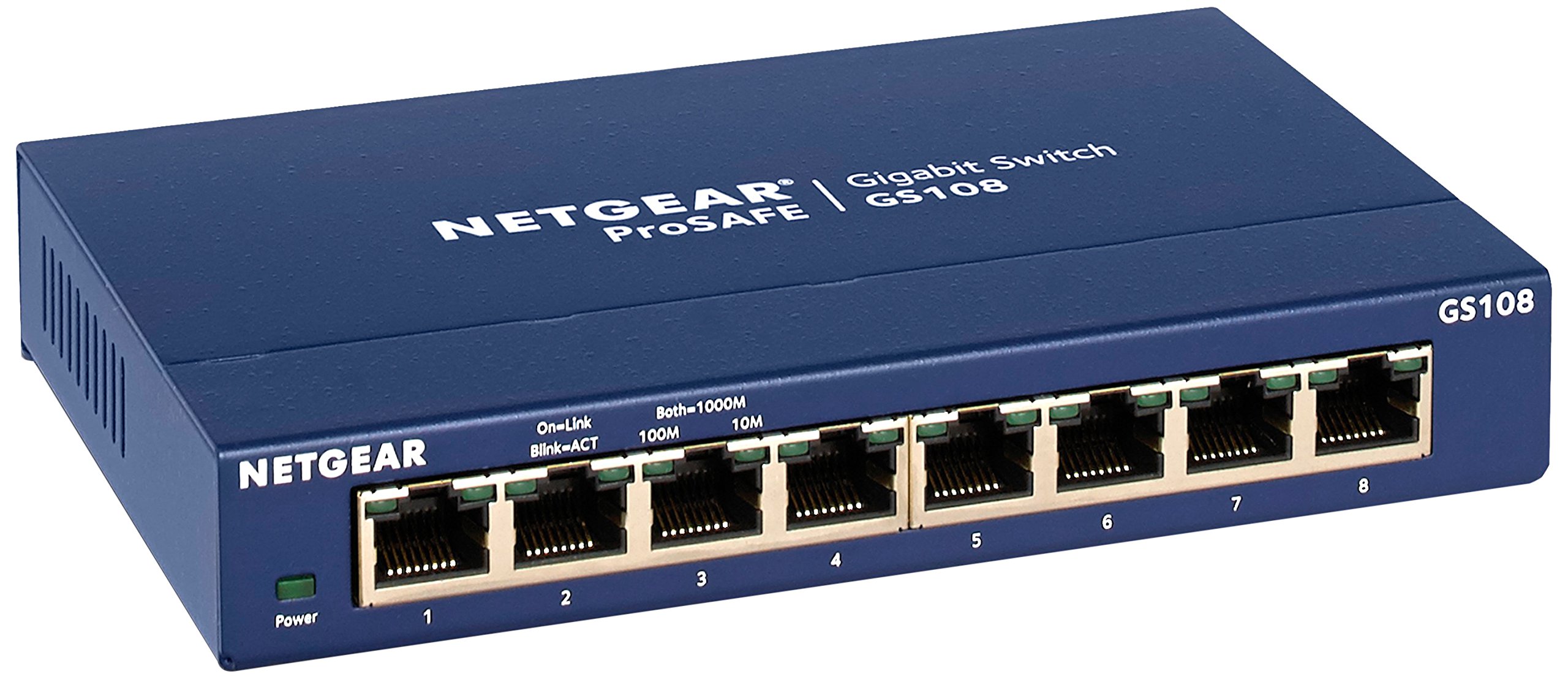NETGEAR 8Port Gigabit Unmanaged Switch (GS108) Desktop or