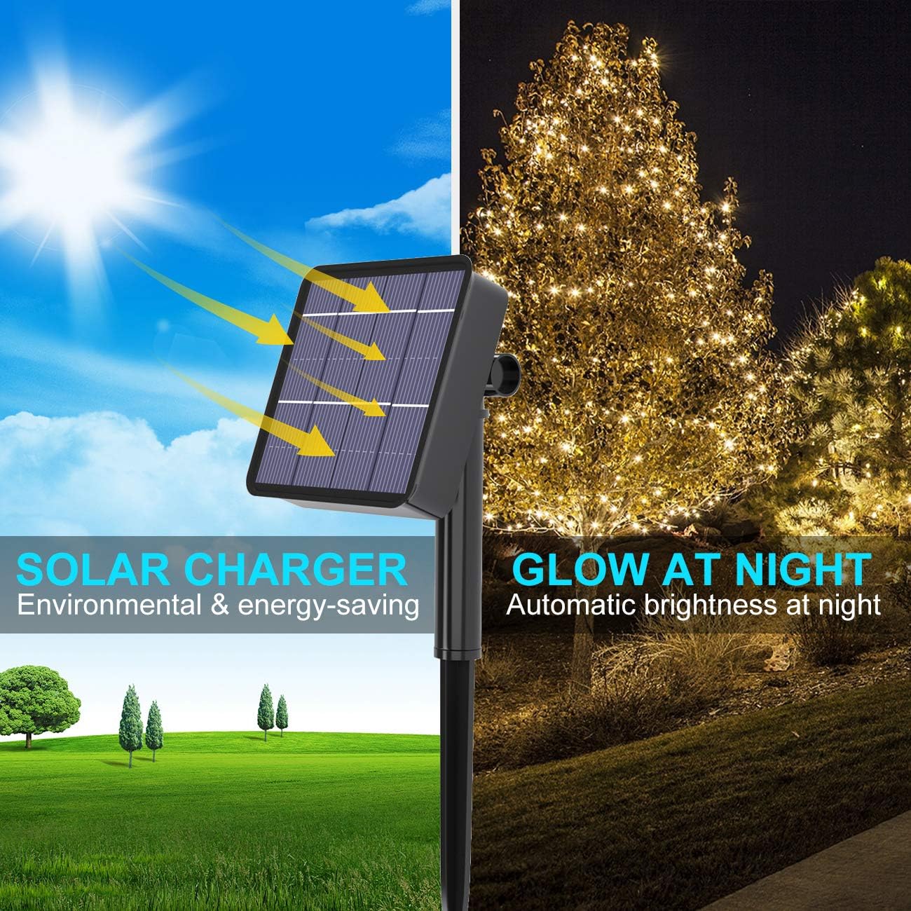 Kolpop Solar String Lights Outdoor, 79ft 240LED 8 Modes Solar Fairy Lights Outdoor Waterproof Copper Wire Solar Powered String Lights for Garden Christmas Tree Patio Home Wedding Yard (Warm White): Home Improvement