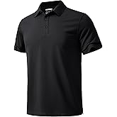 MAGNIVIT Men's Polo Shirt Short Sleeve 3 Button Cotton Pique Casual T-Shirts Moisture Wicking Performance Work Golf Tee