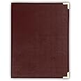 Samsill Classic Collection Business Portfolio - Executive Padfolio for Resume & Document Organizer - 8.5 by 11-Inch Legal Pad, Faux Leather with Brass Corners (Burgundy)