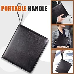 Portable Zippered Key Case, Leather Key Organizer
