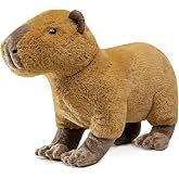 Capybara Plush Toy - Lifelike Rodent 13&rdquo; Capybara Stuffed Animals, Soft Wild Animals Crawling Capybara Unique Plushie Toys Model Dolls Collection for Kids