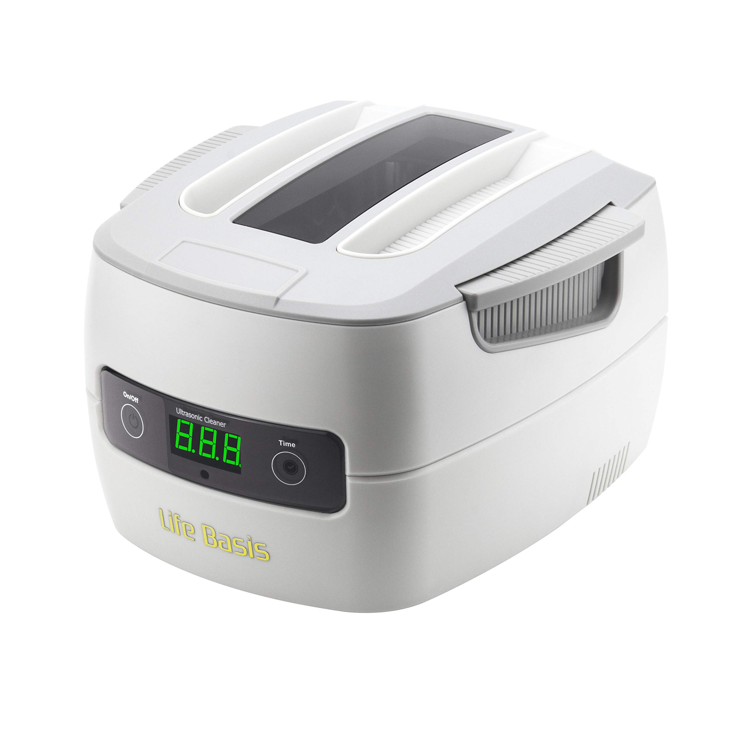 LifeBasis Digital Ultrasonic Cleaner 1.4L Jewellery DVD/CD Glasses Coins Watch Metal Dentures,Person