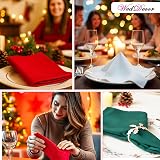 WedDecor 20 Inch Green Cotton Polyester Table Napkins 10pcs Elegant Design view 7